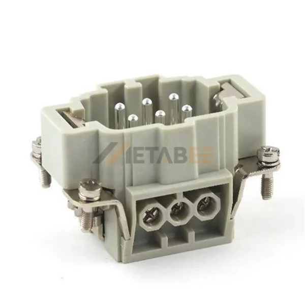 HE-006 HE Series 6-Pin Male/Female Heavy Duty Connector Insert, 6+PE, Screw Terminal