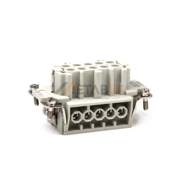 HE-010 HE Series 10-Pin Male/Female Heavy Duty Connector Insert, 10+PE, Screw Terminal