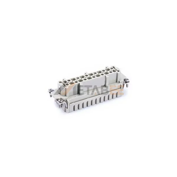 HEC-024 HE Series 24-Pin Male/Female Heavy Duty Connector Insert, 24+PE, Crimp Terminal