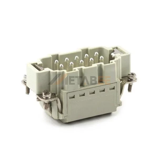 HESH-010 HE Series 10-Pin Male/Female Heavy Duty Connector Insert, 10+PE, Quick Lock Terminal