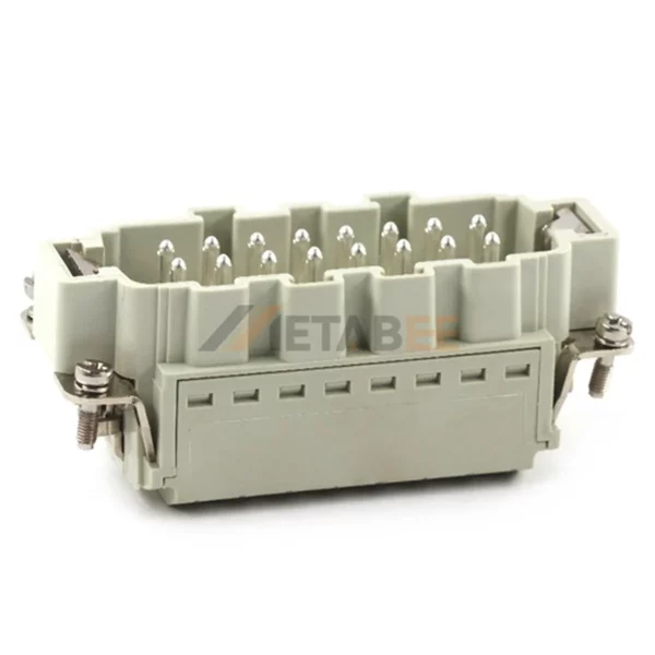 HESH-016 HE Series 16-Pin Male/Female Heavy Duty Connector Insert, 16+PE, Quick Lock Terminal