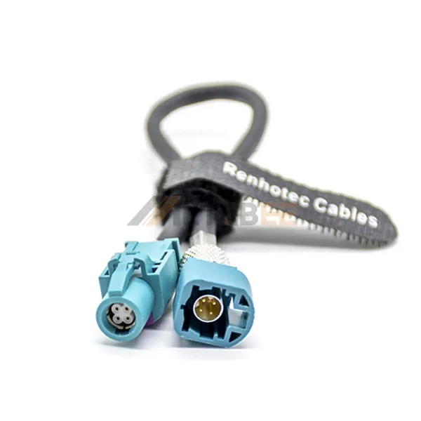 HSD Z-Coded 4 Pin Plug to Jack Cable Assembly 01