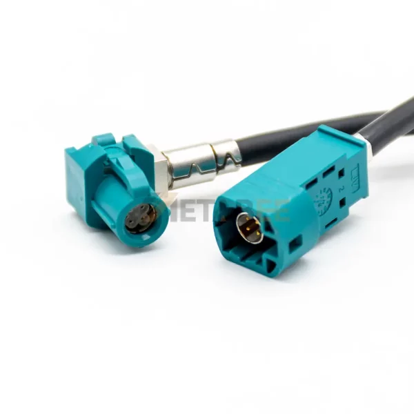 HSD Z-coded 4 Pin Plug to RA Jack Cable Assembly 01