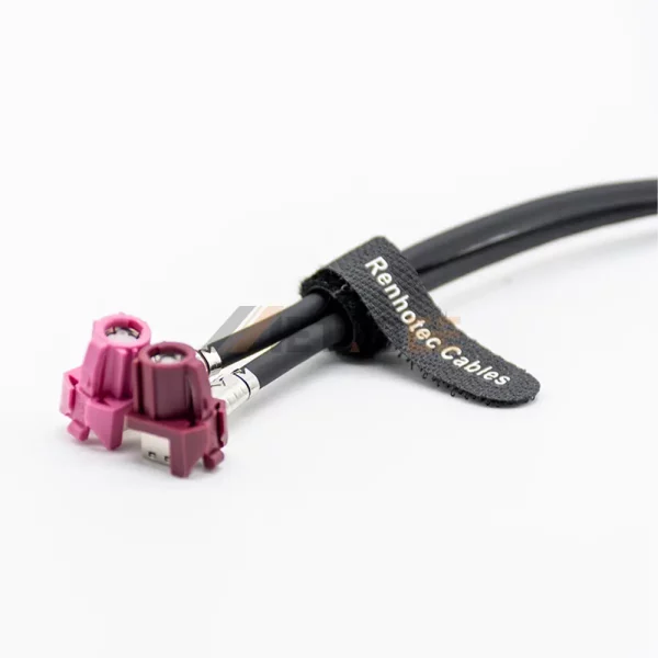 R A HSD D-Coded 4 Pin Jack to RA HSD H-Coded 4 Pin Jack Cable 01