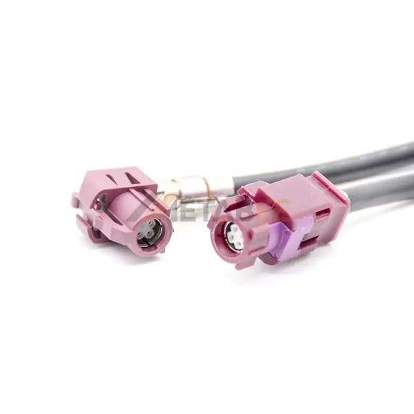 Right AngleHSD D-Coded 4 Pin Jack to Jack Cable Assembly 01