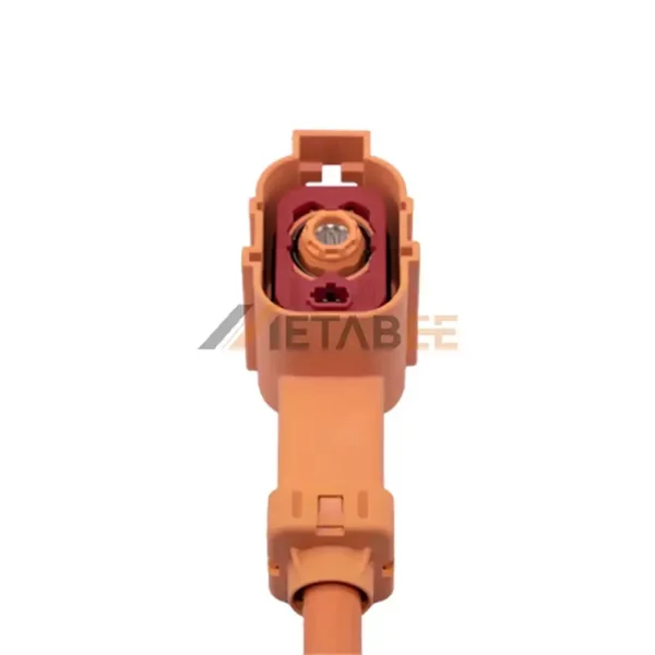 8mm Right Angle HVIL Connector, 1 Pin Plug, A Key, 50mm², 250A 01