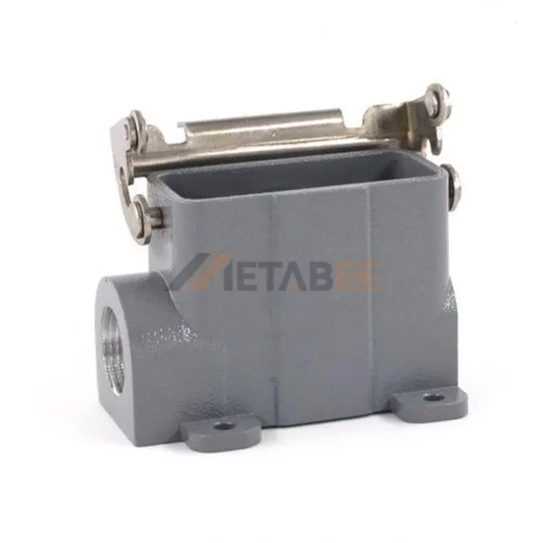 H10A Series Heavy Duty Connector Housing with 1 Locking Lever, Surface Mounting, Side Entry