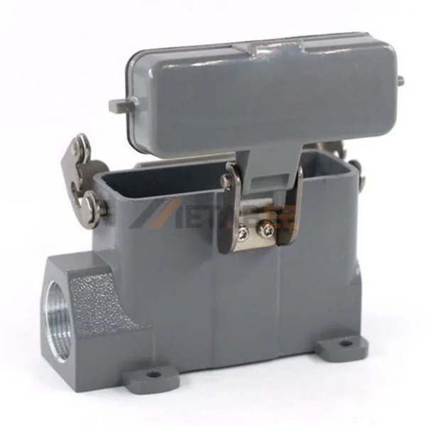 Heavy Duty Connector H16A Series Surface Mounting Housing with Cover and Single Lever, Side entry