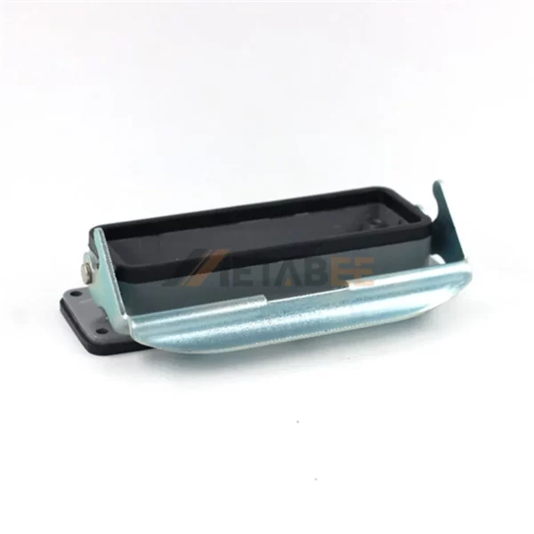 H16B Series Heavy Duty Connector Housing with Single Lever, Bulkhead Mounting, Bottom Entry