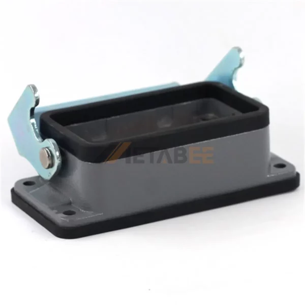 H6B Series Bulkhead Mounting Heavy Duty Connector Housing with Single Lever, Bottom Entry