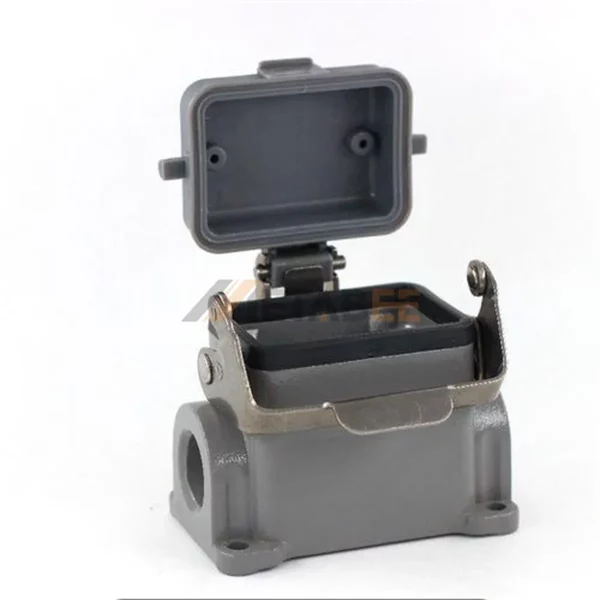 H6B Series Surface Mounting Heavy Duty Connector Housing with Plastic Cover, Side Entry, 1 Locking Lever