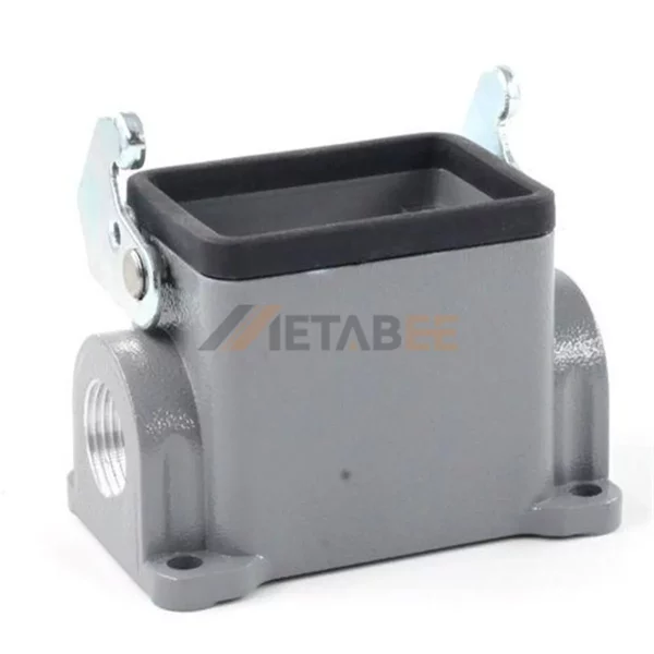 H6B Series Heavy Duty Connector Housing with Single Lever, Surface Mounting, Side Entry