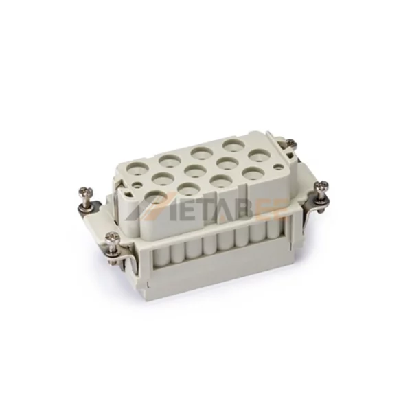 HK-12/2 HK Series 14-Pin Male/Female Heavy Duty Connector Insert, 14+PE, Crimp Terminal, Power&Signal