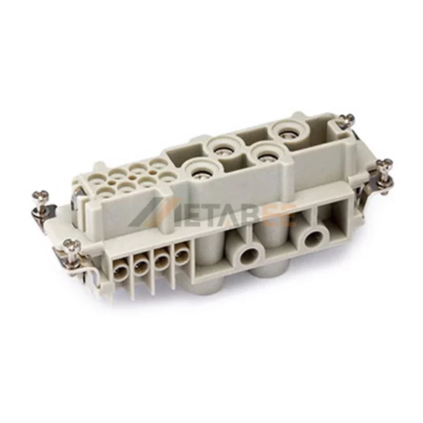 HK-4/8 HK Series 12-Pin Heavy Duty Connector Combination Contact Insert, 12+PE, Screw Terminal, Power&Signal