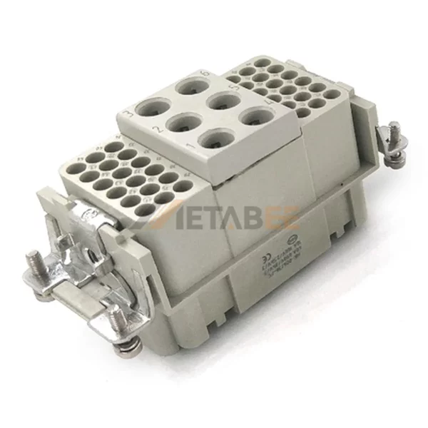 HK-6/36 HK Series 42-Pin Male/Female Heavy Duty Connector Insert, 42+PE, Crimp Terminal, Power&Signal