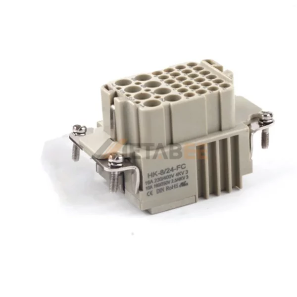 HK-8/24 HK Series 32-Pin Male/Female Heavy Duty Connector Insert, 32+PE, Crimp Terminal, Power&Signal