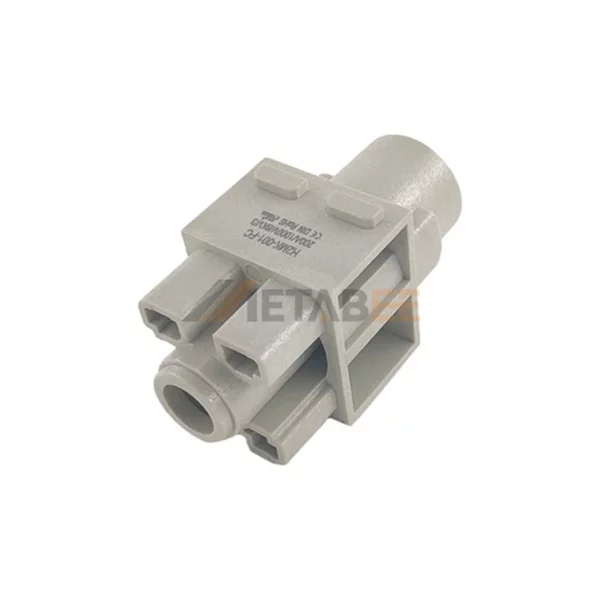 HM-001C HM Series 1 Pin Male/Female Heavy Duty Connector Module Inserts, 1000V/200A, Crimp Terminal