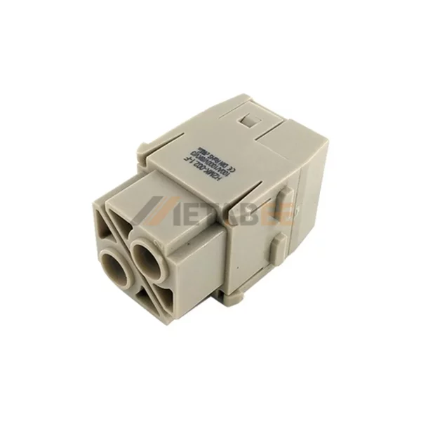 HM-002 HM Series 2 Pin Male/Female Heavy Duty Connector Module Inserts, 1000V/100A, Axial Screw Terminal