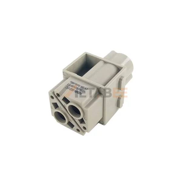 HM-002C HM Series 2 Pin Male/Female Heavy Duty Connector Module Inserts, 1000V/100A, Crimp Terminal