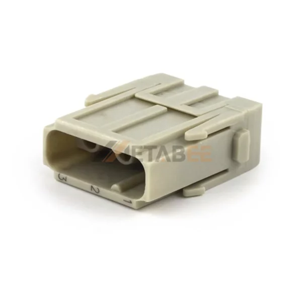 HM-003 HM Series 3 Pin Male/Female Heavy Duty Connector Module Inserts, 690V/40A, Crimp Terminal