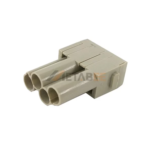 HM-004 HM Series 4 Pin Male/Female Heavy Duty Connector Module Inserts, 830V/40A, Crimp Terminal