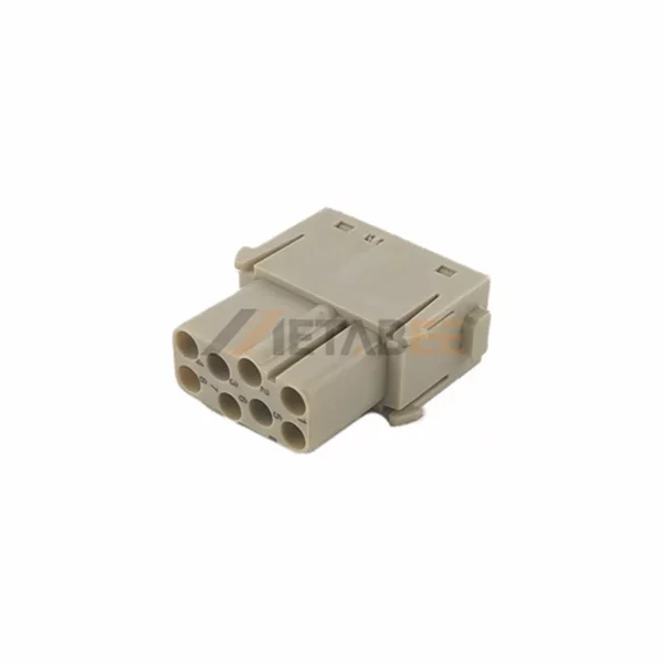 HM Series 8 Pin Male/Female Heavy Duty Connector Module Inserts, 400V/16A, Crimp Terminal