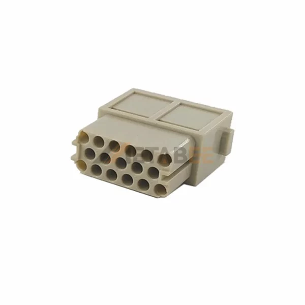 HM Series 17 Pin Male/Female Heavy Duty Connector Module Inserts, 160V/10A, Crimp Terminal