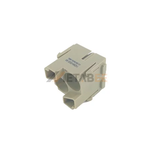 Heavy duty connector HM Series 2-Pin Male/Female Q2 Electromagnetic shielding Moudle Inserts, 50V/10A, Crimp Terminal