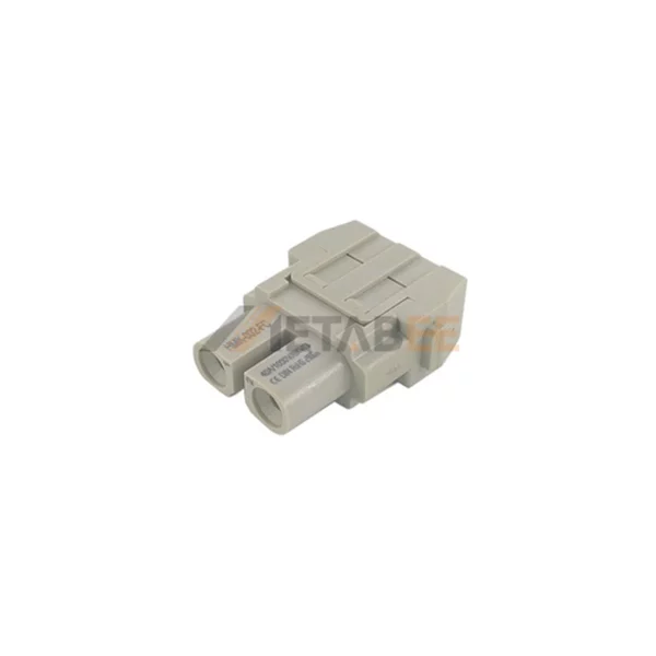 HM-S02C HM Series 2 Pin Male/Female Heavy Duty Connector Module Inserts, 1000V/40A, Crimp Terminal