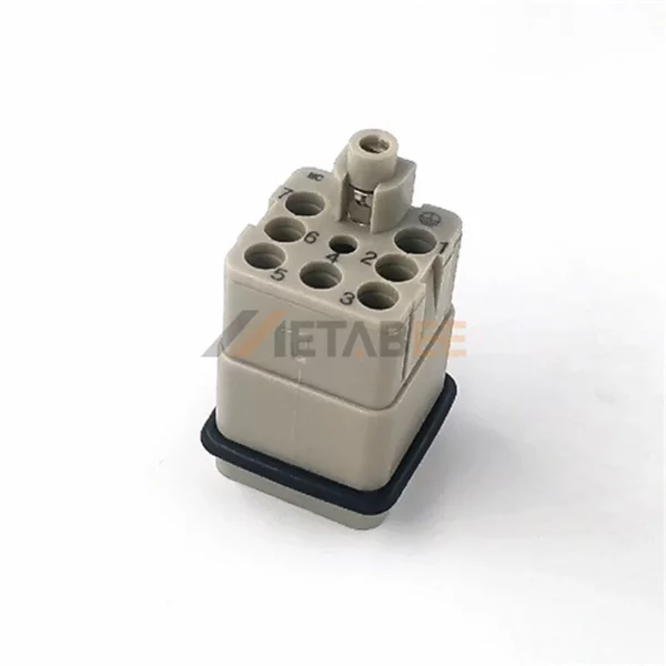 HQ-007 HQ Series 7-Pin Heavy Duty Connector Male/Female Insert, 7+PE, Crimp Terminal, 400V/10A