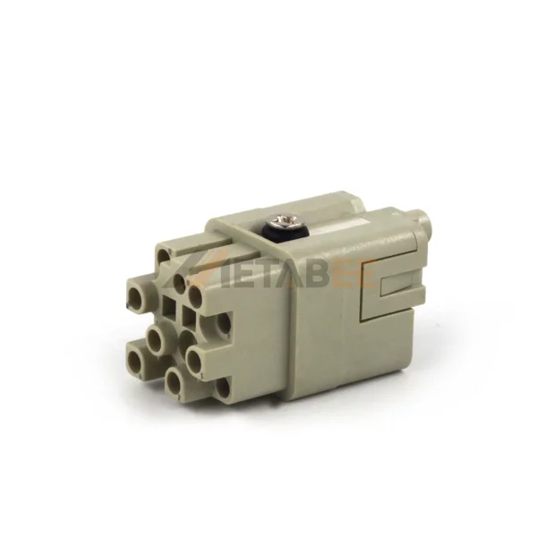 HQ-012 HQ Series 12-Pin Heavy Duty Connector Male/Female Insert, 12+PE, Crimp Terminal, 400V/10A