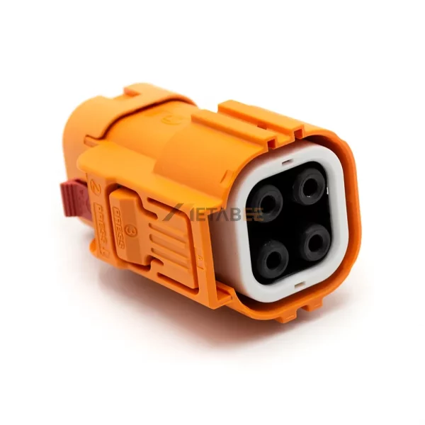 High Voltage Interlock Loop HVIL 4 Pin Panel Mount Connector, Plug, A Key, 6mm², 40A 01