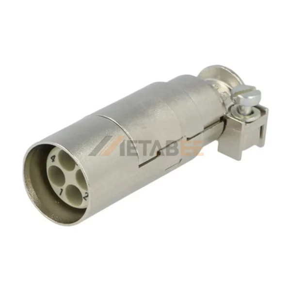 Heavy duty connector HM Series 4-Pin Male/Female Q-Coax Contacts Module Inserts, Shielding, Crimp Terminal