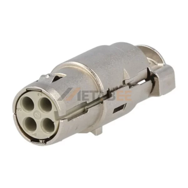 Heavy duty connector HM Series 4-Pin Male/Female Q-Coax Contacts Module Inserts, Shielding, Crimp Terminal