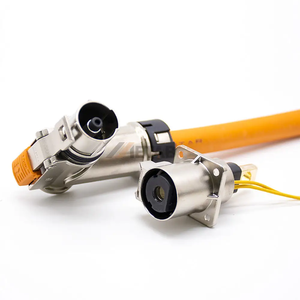 14mm Right Angle High Voltage Interlock Loop HVIL Cable, 1 Pin Plug, A Key, 150mm², 500A 01