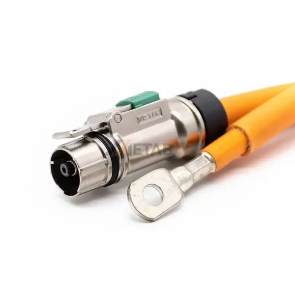 6mm High Voltage Interlock Loop Hybrid Vehicle Cable, 1 Pin Plug, A Key, 25mm², 125A, Metal 01
