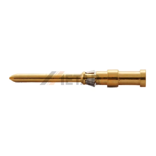 10A D-type Heavy Duty Connector Male Contact, Crimp Termination, Gold Plated Copper Alloy