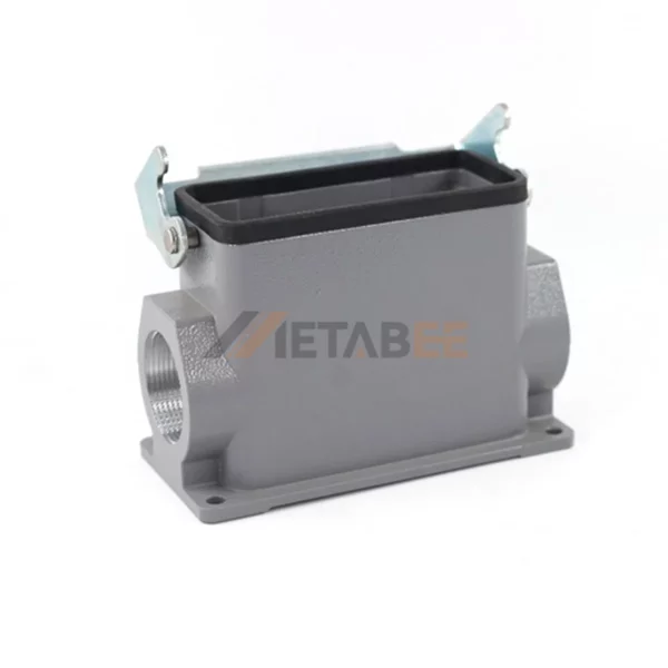 H16B Series Surface Mounting Heavy Duty Connector Housing with Single Lever, High Construction, Side Entry