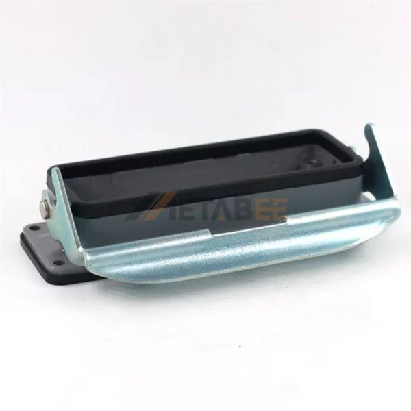H24B Series Heavy Duty Connector Housing with Single Lever, Bulkhead Mounting, Bottom Entry