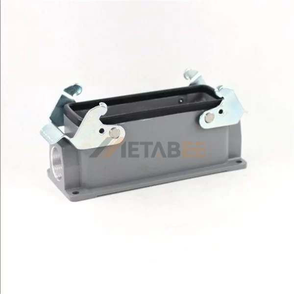 H24B Series Heavy Duty Connector Housing with 2 Levers, Surface Mounting, Side Entry