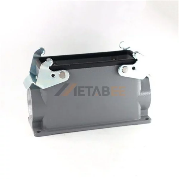 H24B Series High Construction Heavy Duty Connector Housing with 2 Levers, Surface Mounting, Side Entry