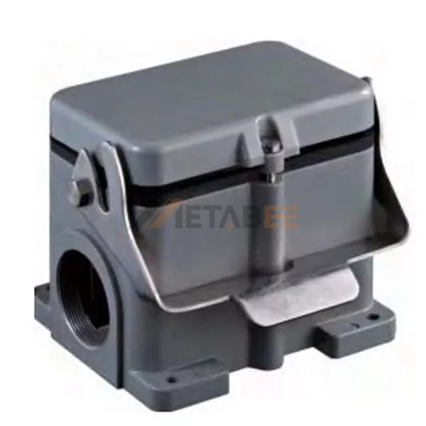 H48B Series Heavy Duty Connector Housing with Cover and Single Lever, Surface Mounting, Side Entry