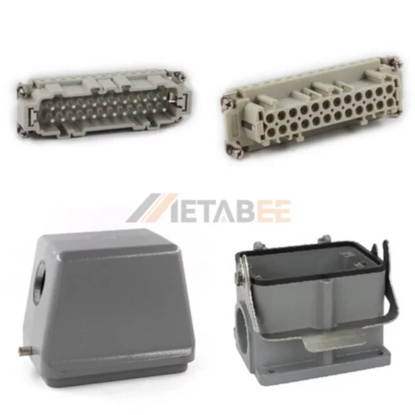 HE Series Heavy Duty Connector, 48+PE, Surface Mounting, Screw Terminal, Top/Side Entry, 16A/500V