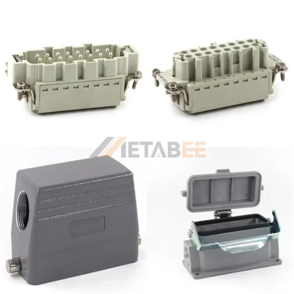 The HE series heavy duty connector prioritizes protection and speed. It features a surface mounting base equipped with a protective cover. This shield keeps the high-density 16+PE inserts clean when disconnected. The assembly utilizes quick lock terminal technology for instant wiring. You can connect cables quickly without using screws or special tools. This saves valuable time during installation. The unit mounts directly to flat walls without panel cutouts. It handles industrial loads rated at 16A and 500V. The hood offers top or side cable entry.