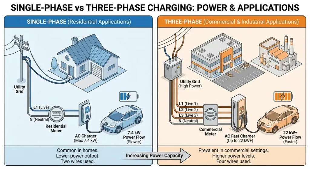 Single-phase vs Three-phase