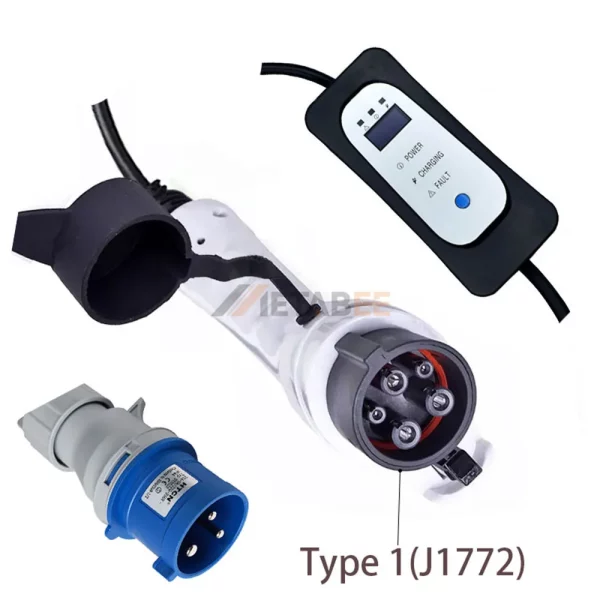 SAE J1772 AC Charging Cable for EV, Plug, Single Phase, 32A, 250V 01