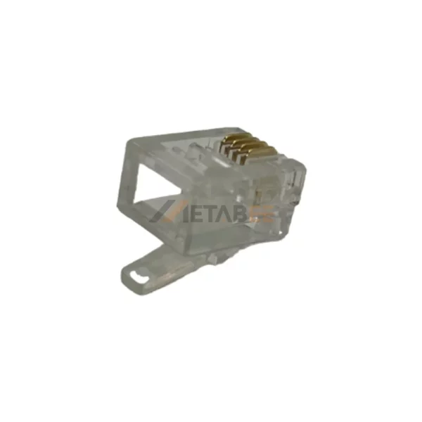 RJ11 6P4C Modular Plug Connector for Stranded Wire, Flat Cable, Cat3, Unshielded