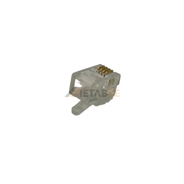 RJ9 4P4C Modular Plug for Stranded Wire, Round Cable, Cat3, Unshielded