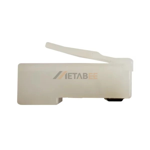 RJ45 Plug Connector for Round Stranded Cable, Clear White