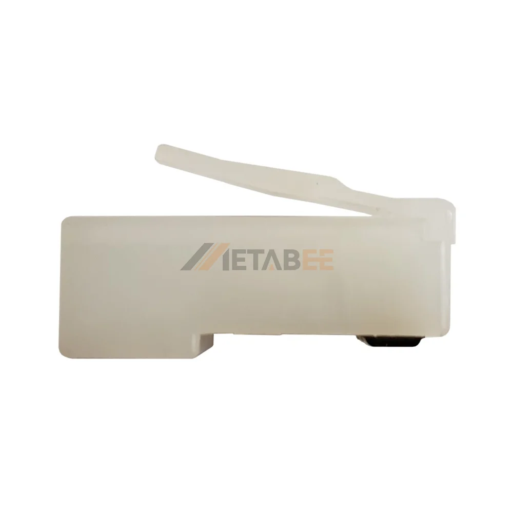 RJ45 Plug Connector for Round Stranded Cable, Clear White